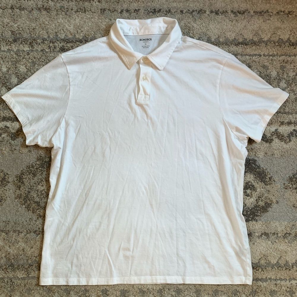 Bonobos Pima Cotton White Polo XL